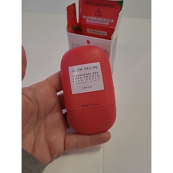 Glow Recipe Strawberry BHA Pore-Smooth Blur Drops Serum 1 oz / 30 ml NEW - Picture 8 of 8